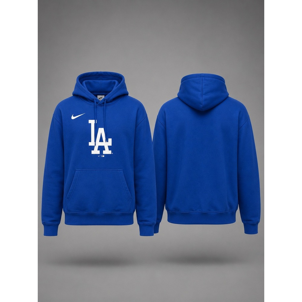 Nike Los Angeles Dodgers MLB Hoodie Mens Medium Royal Blue Pullover NKDK-4EW